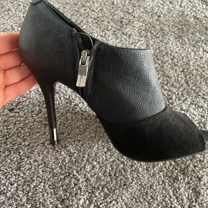 BCBG open toe bootie.